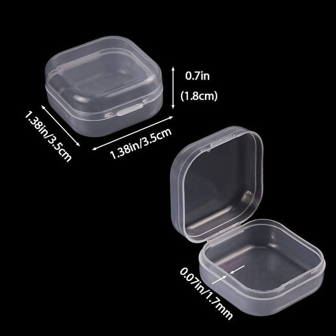 DUOFIRE Small Containers with Lids 24 Packs Plastic Box Clear Small Storage Containers Bead Organizer for Beads, Crafts, Jewelry, Items (1.38x1.38...