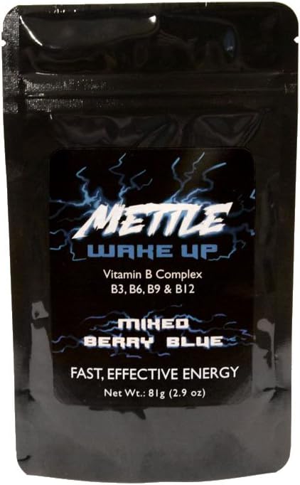 Energy Drink Powder - 25 Servings | Sugar Free | 200mg Caffeine - Mettle Energy Drink Mix (Mixed Berry Blue)...