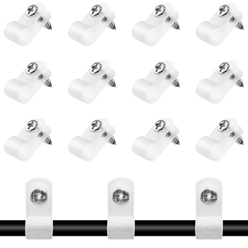 100 Pcs 3/8 Inch R-Type Clip Clamp, Nylon P-Type Mounting Clips, Cable Clip Wire Clamp for Wire Management, Stainless Steel Screws Included...