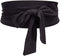 Women's Self Tie Wrap Around Obi Soft Wide Waist Band Cinch Boho Dress Belt (Black, Fit to waistline 26.7"- 35.4")...