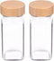 Churboro Replacement Glass Spice Jars with Bamboo Lids- 4 oz Square Spice Jars...