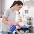 Latex Dish-Washing Cleaning-Gloves Rubber for Housework, Kitchen, Bathroom, Non-Slip, Reusable 14mil DishWashing Gloves with Flocked Liner...