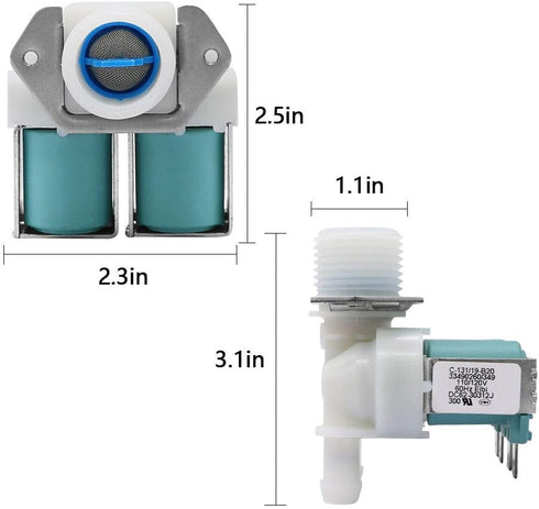 Water Inlet Valve DC62-30312J by AMI PARTS-Replaces AP4204532 2070376 DC62-30312H PS4209090