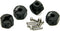 Aluminum 8mm Thickness 12mm Wheel Hex Drive Adaptors with Pins & Screws for Most of 1/10 RC Crawler Car Black (Black, 8mm)...
