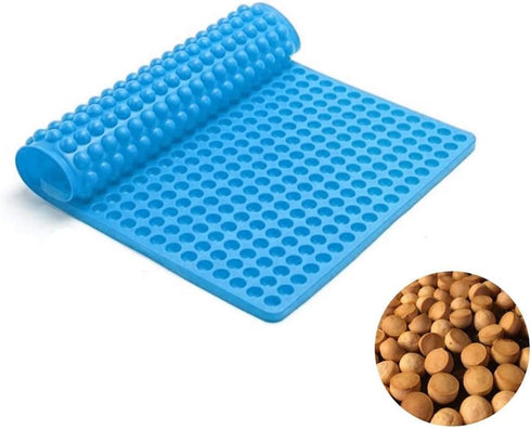 468-Cavity Dog Treat Mold,Mini Round Silicone Mold Dog Treats Pan for Cookies, Pet Treats Baking Mold Small Dot Cake Decoration(Blue)...
