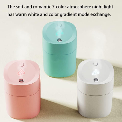 Air Humidifier USB Plug-in Power Supply, Facial Hydration, Mini Humidifier, Tap Water, Car, Plant Hydration with LED (Green)...