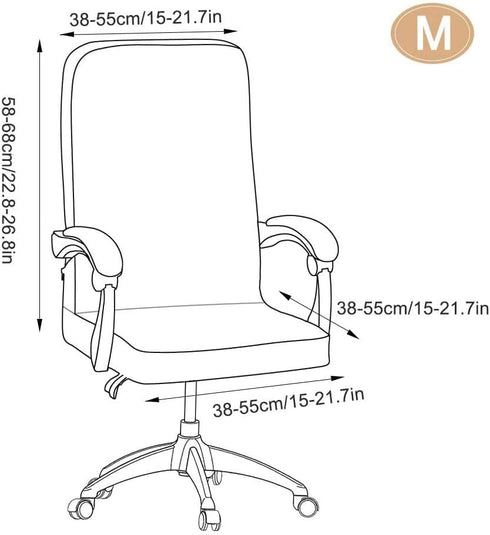 Stretch Office Chair Cover Slipcover, Soft Fit Universal Desk Rotating Chair, High Back Computer Chair, Removable Washable Anti-Dust Spandex Chair...