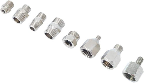 8 PCS Airbrush Adaptor Kit Compressor Connector Set 1/4 to 1/8 Threaded Plug for Connecting for Compressor and Airbrush Hose...