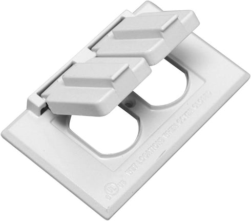Topaz Electric WCH1DUPW Duplex Horizontal Cover, White...