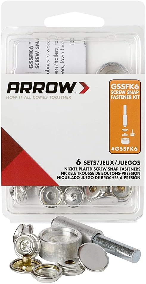 Arrow GSSFK6 Screw Snap Fastener Kit (Set of 6)...