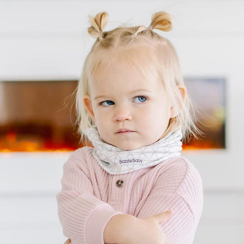 Bazzle Baby BandObib Infiinity Scarf Drool bib for Baby & Toddler with snap closure & double layer to keep drool off clothes...