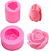 2Pcs/Set 3D Rose Flower Candle Molds, Rose Shaped Craft Art Silicone Mold for Fondant Cake Decoration Making Beeswax Candle Handmade Soap Lotion B...