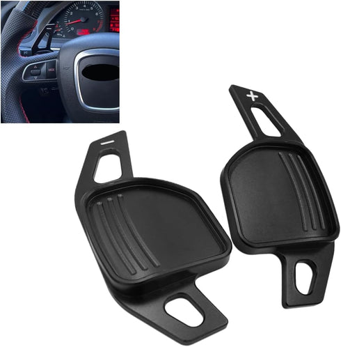 SANRILY Black Aluminum Steering Wheel Paddle Shifter Extension Fit for Audi A1 A6 A8 S8 S4 RS5 RS6 Q5 R8 Q7 TT 2012-2016 Paddle Shifter Extension ...