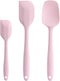 Silicone Spatula Set - Rubber Spatula - 600°F Heat Resistant Baking Spoon & Spatulas (Pink)...