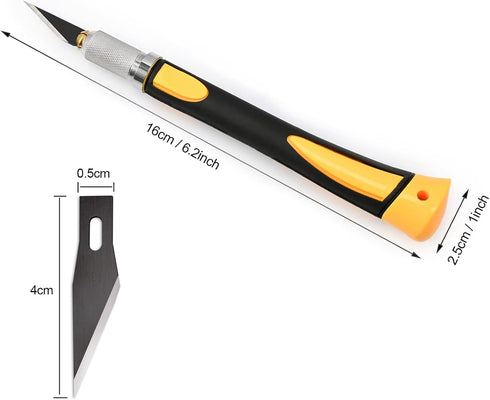 NEWISHTOOL Precision Hobby Knife Set Utility Exacto Knife Set with 10 PCS Fine Point Razor Art Knife Tool for Architecture Modeling, Pumpkin Cutti...