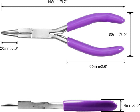 SPEEDWOX 6 Inches Round Nose Pliers with Cutter for Jewelry Making Smooth Jaw, Wire Looping Pliers for Bending Shaping Wires Professional Beading ...