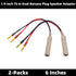 2-Packs 1/4 Inch TS Female to Banana Plug, 6.35mm Female Jack to Banana Plug Speaker, Flexible Silicone Audio Banana Plugs for Speaker Wire(6 inch...