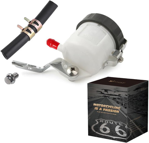 Motorcycle Front Brake Master Cylinder Brake Pump Tank Oil Cup Fluid Bottle Reservoir w/Bracket Aftermarket Part Compatible with for Suzuki GSXR 6...