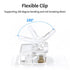 RJ11 6P4C Pass Through Connectors(25 Pieces Pack) Telephone Line Cable Wire Male Plug, AV00501...