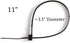 THE CIMPLE CO 11 Inch Black Nylon Zip Ties (Wire, Cable Ties) - Strong - Indoor and Outdoor Rated - No Tools Needed - 100 Pack...