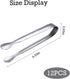 JCREN 12 Pack Serving Tongs, Small Serving Utensils for Catering, Food-Grade 304 Stainless Steel Serving Tongs Appetizer Tongs for Tea Party Coffe...