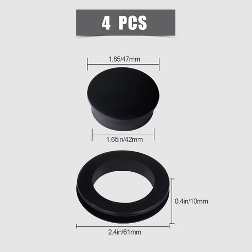 AIEX 4 Pcs 2 inch Table Umbrella Hole Ring and Cap, Silicone Umbrella Hole Ring Umbrella Cone Wedge Patio Umbrella Cone for Patio Outdoor Garden T...