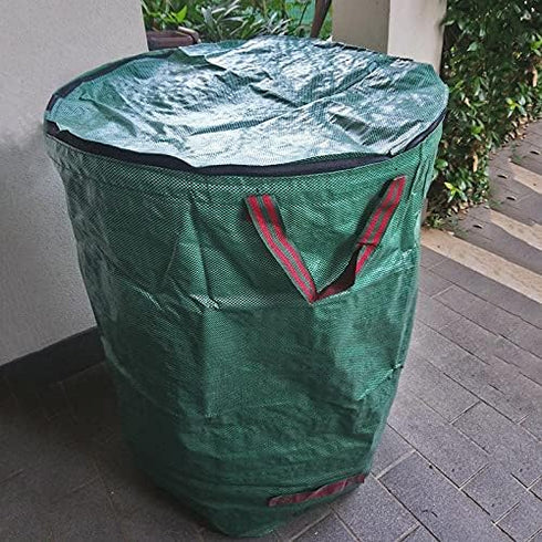 79 Gallons Lawn Leaf Bags, Yard Waste Bag, Reusable Gardening Leaf Collet Bag, Patio Garden Weed Bag, Leaf Collector Storage Bin, Trash Can with L...