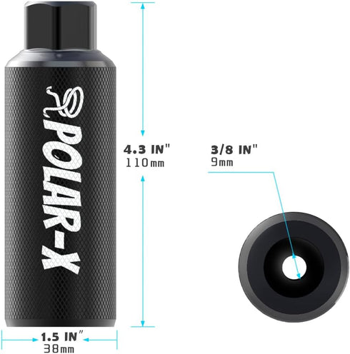 Volo Polar-X Bike Pegs BMX Accessories 3/8 Inch 1 Pair Solid Axles Rear Front Foot Resting Street Stunt Aluminum Alloy Non-Slip Light Weight Bicyc...