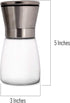 HOME EC Original Stainless Steel Salt or Pepper Grinder 1pk - Adjustable Ceramic Sea Salt Grinder or Pepper Mill - Tall Glass Spice Shaker - Spice...