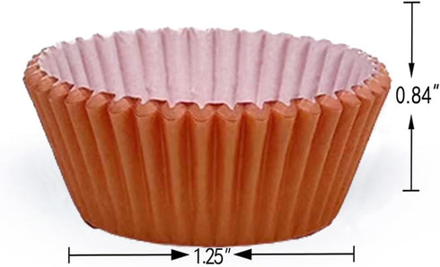 qiqee Mini 300-Count Cupcake Liners Cupcake Cups Food Grade Orange Cupcake Papers Baking Cups Cupcake Wrappers (Mini Size)...