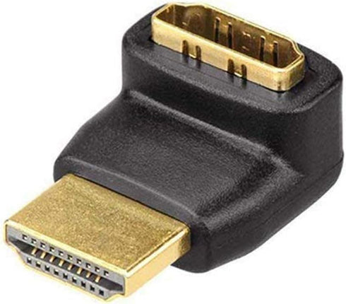SatelliteSale Digital HDMI Male to Female Right Angle 4K HDR PVC Black Adapter 270 Degree...