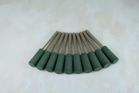 TMAX 10 pc 6 mm (1/4 Inch) Cylinder Rubber Rotary Tool Polishing Burr with 3 mm (1/8 Inch) Shank for Dremel Rotary Tools...