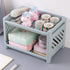 2 Tier Plastic Countertop Shelf Organizer Storage Rack, Multifunction Pantry Storage Organizer Kitchen Spice Rack Bathroom Shelf Organizer Tableto...
