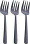Matte Black Serving Fork, 9.5-inch Stainless Steel Large Serving Fork, Heavy Duty, Satin Finish, Set of 3...