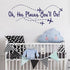 BATTOO Airplane Wall Decal - Oh The Places You'll Go - Pilot Quote - Boy & Girl Decor (Navy Blue, 22" W x 8.5" H)...