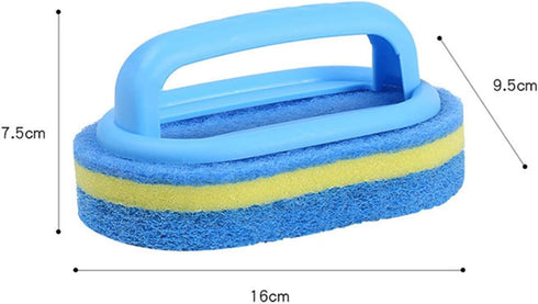 Multipurpose Thick Handheld Pool Scrub Brush, Pool Clean Sponge for Tile, Walls,Floor, Hot Tubs - Reusable Scrubber Foam Cleaning Kitchen Decontam...