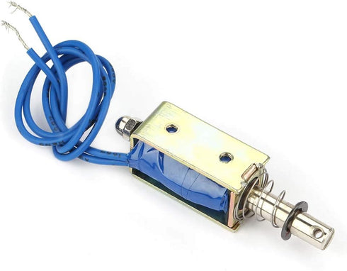 DC Electromagnet, Automation Control 6/12/24V DC 300mA DC Pull Push Type Electromagnet for Food Machine Textile Machinery, 5N Magnet Attraction, 1...