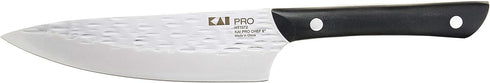 Kai PRO 6" Chef’s Knife, Hand Sharpened Kitchen Knife for Professional and Home Chefs, Japanese AUS6M Stainless Steel Blade, Full-Tang POM Handle,...