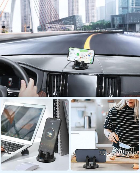 MEIDI Phone Holder, Dashboard Mount for iPhone 14/13/12/11, Samsung Galaxy Note 10/20, S7 Edge - Adjustable Angle and Anti-slip...