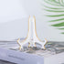 Artliving 4" White Gold Decorative Small Plate Stand Holder Plastic Picture Easel Display Stand Picture Frame Stand (2 Pack)...