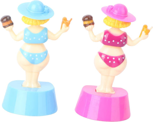 2pcs Girl Toys Bird Wall Decor Hawaiian Decorations Solar Dashboard Toys Car Dashboard Decoration Dancing Toy Solar Hula Girl Dashboard Bikini Pan...