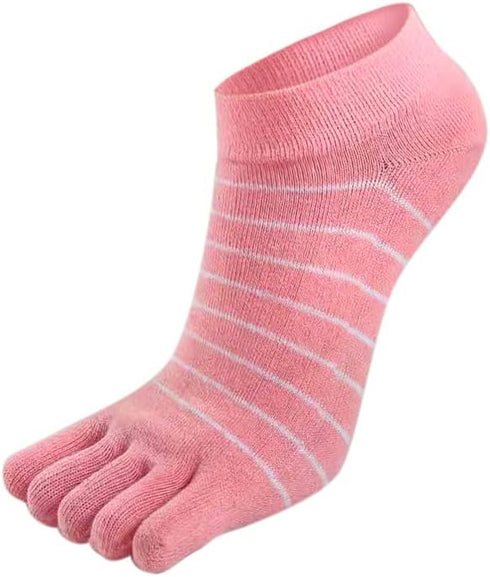 Toe Socks, 5 Pairs Women's Toe Socks for Running Cotton Five Finger Socks Athletic Walking...
