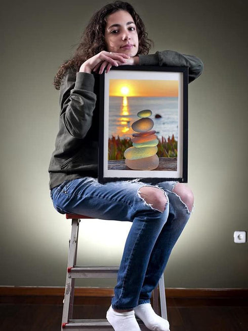 Beaudio Landscape Series Diamond Art Painting Kits for Adults- Stone in The Bright Sunshine- DIY Round Full Drill 5D Diamond Art for Home Wall Dec...