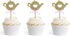 24 PCS Golden Glitter Teapot Cake Cupcake Toppers Picks for Tea Party Baby Shower Wedding Birthday Decorations...
