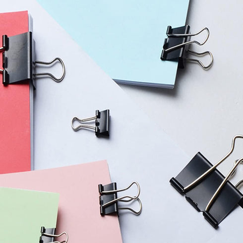 9 Pack Binder Clips Paper Clamps Upgrade Big Clip for Office Classroom Home Supplies(Black)...