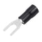 uxcell 50Pcs SV1.25-4S Insulated Fork Spade U-Type Wire Connector Electrical Crimp Terminal 22-16AWG Black...