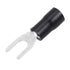 uxcell 50Pcs SV1.25-4S Insulated Fork Spade U-Type Wire Connector Electrical Crimp Terminal 22-16AWG Black...