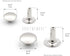 CRAFTMEMORE 200 Pack Leather Rivets Single Cap Rapid Rivet Metal Stud Fasteners Round Cap for Bag Belt Wallet Leather Craftt (Silver, 7MM)...