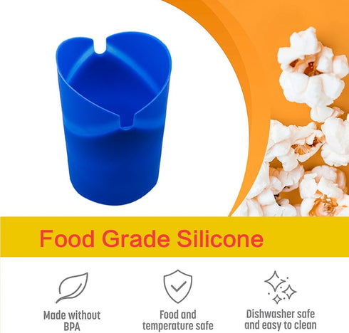 The Original Microwave Popcorn Popper, Silicone Popcorn Maker Collapsible Bowl BPA -Free, Hot Air Popcorn Maker, No Oil Required (Blue, 1)...
