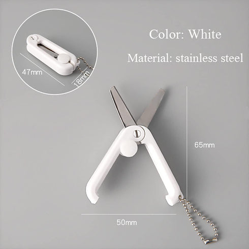 2pieces Portable small scissors Kids stationery mini travel scissors Office Cutting foldable scissors small...